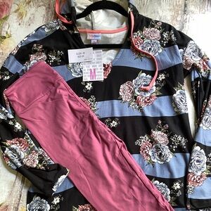 NWT size medium LuLaRoe Eliza hoodie and one size leggings